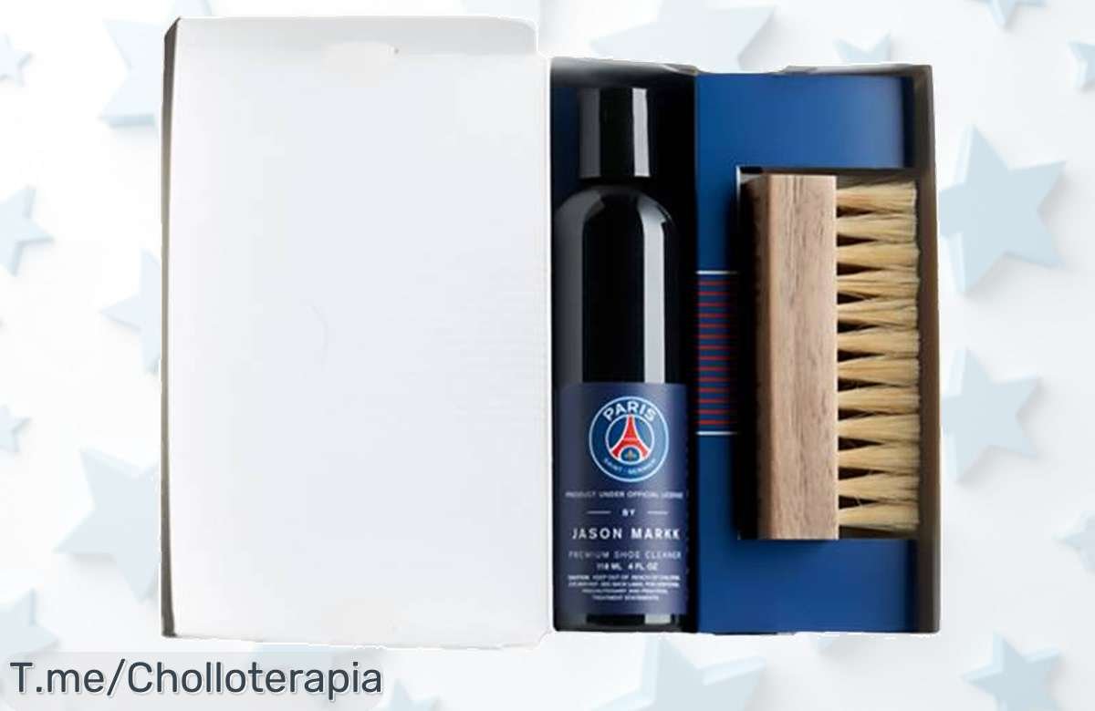 Consigue el conjunto P11201ACL00 de PSG y Jason Markk a un precio loco, cuida tus zapatillas como nunca antes y actúa rápido, ¡stock limitado en oferta brutal!