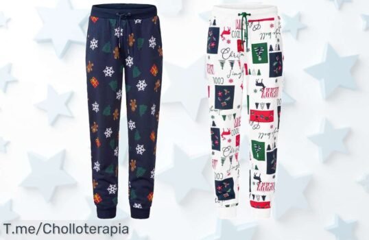 Consigue tu pantalón de chándal navideño y disfruta de la comodidad en fiestas, con un precio loco por tiempo limitado ¡No te quedes sin el tuyo, actúa ya!