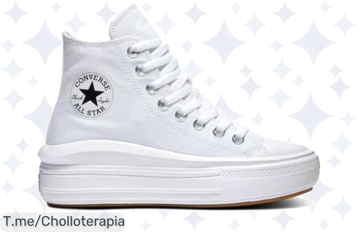 Converse Chuck Taylor All Star Move: ¡super chollo de plataforma blanca para mujeres! Siente comodidad y estilo en cada paso. ¡Corre, oferta limitada que no querrás perder!