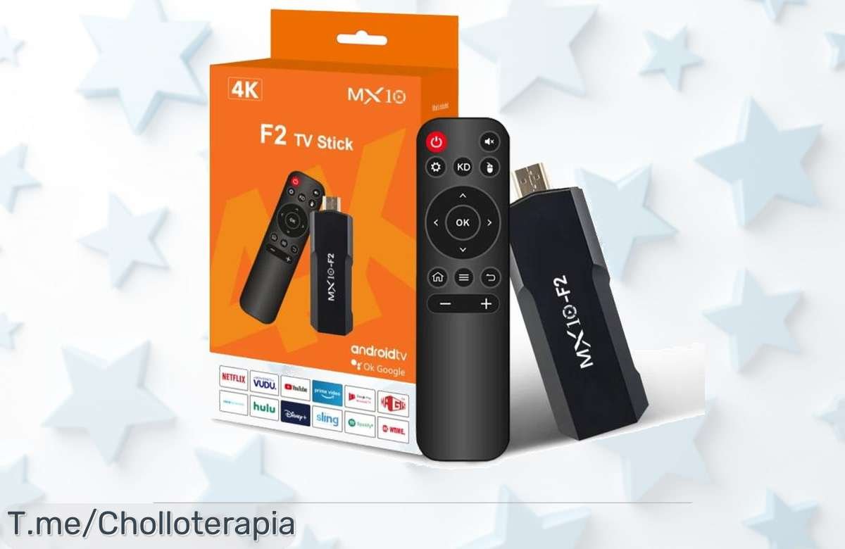 Convierte tu TV en un cine espectacular con el Android TV Stick 4K MX10, disfruta series en 1080P Full-HD y aprovecha este ofertón único: ¡compra ahora antes de que se agote!