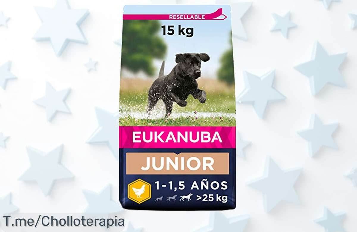 Dale a tu cachorro el mejor comienzo con Eukanuba, proteínas frescas que potencian su aprendizaje y salud dental. ¡Aprovecha este ofertón antes que se agote!
