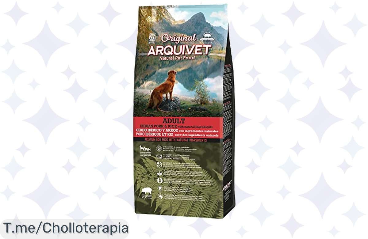 Dale a tu perro el festín que merece con Arquivet Original: cerdo ibérico y arroz para un pelaje brillante, ¡super chollo limitado! Compra ya antes de que se acabe.