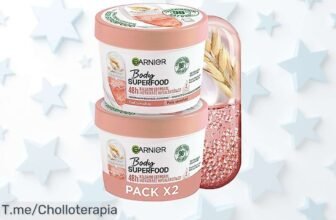 Descubre Garnier Body Food Avena y transforma tu piel con 48 horas de suavidad intensa Aprovecha este super chollo, ¡oferta limitada que no puedes dejar pasar!