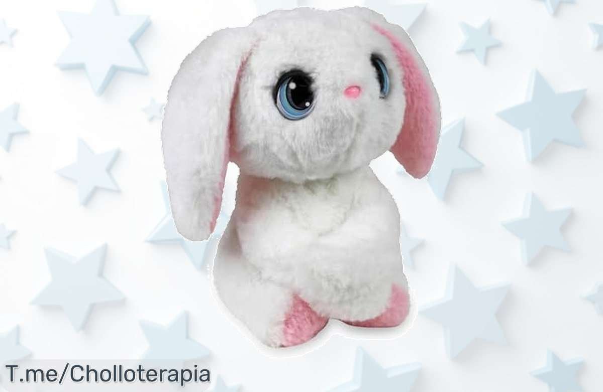 Descubre a Poppy Bunny, tu nuevo amigo suave que se mueve al acariciarlo. ¡Super chollo para los peques! No te pierdas esta oferta única por tiempo limitado, actúa ya y sorpréndelos.