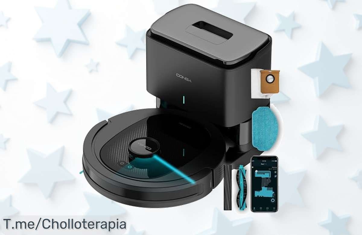 Descubre el Conga 8490: ¡el robot aspirador que se vacía solo y arrasa con los pelos de tus mascotas! Aprovecha este ofertón limitado y disfruta de limpieza sin esfuerzo.
