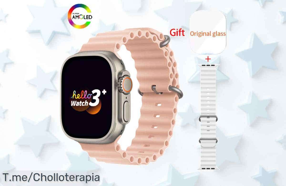 Descubre el Hello Watch 3 Plus: el reloj inteligente con pantalla Ultra AMOLED y brújula, ¡un super chollo que transforma tu estilo! Compra ya antes de que se agote.