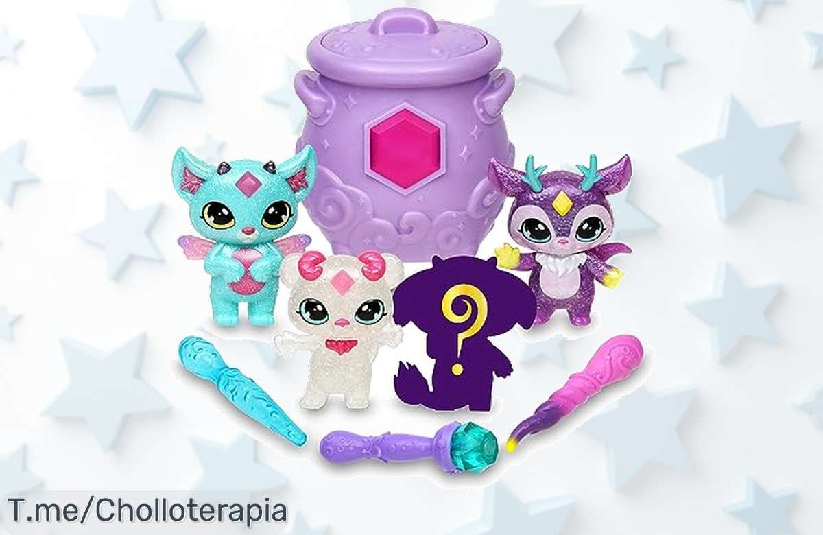 Descubre el Magia Mixies Mega Pack: 4 muñecos brillantes y un caldero joyero que hará volar la imaginación de tus peques. ¡Aprovecha este ofertón antes que se acabe!