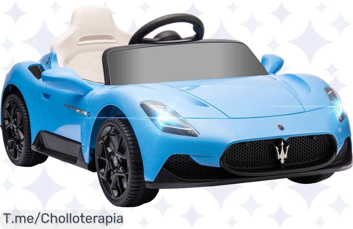 Descubre el Maserati MC20 eléctrico para niños, diversión a raudales con mando y música ¡Aprovecha este ofertón único antes de que se agote!