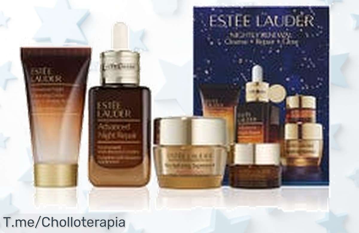 Descubre el Set Nighty Renewal de ESTEE LAUDER, un sérum antienvejecimiento que transformará tu piel mientras duermes. ¡Oferta única y limitada a precio loco!