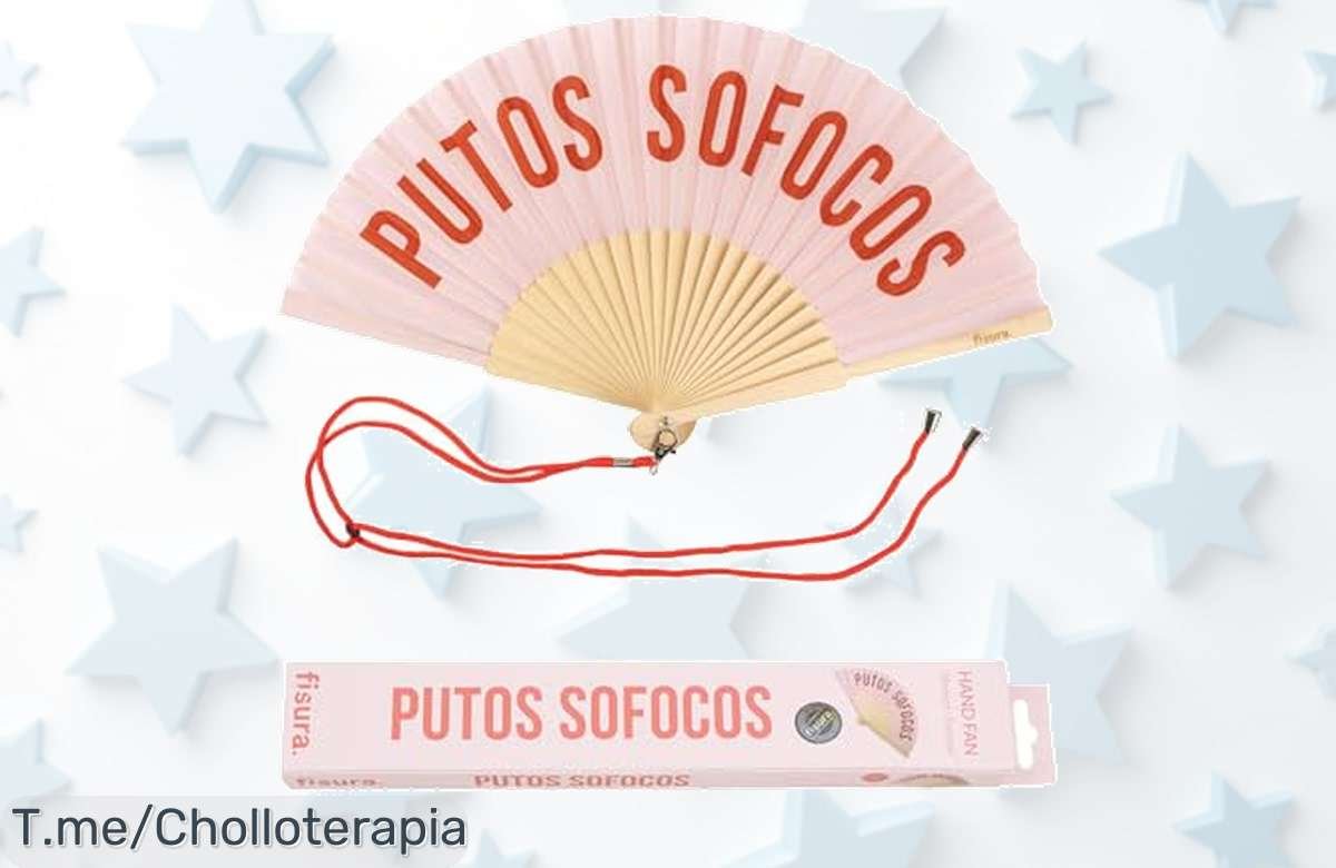 Descubre el abanico que ahuyenta los sofocos y aporta frescura con estilo, ¡super chollo! Oferta limitada para llevar risas siempre contigo. Compra ya antes de que se agoten.