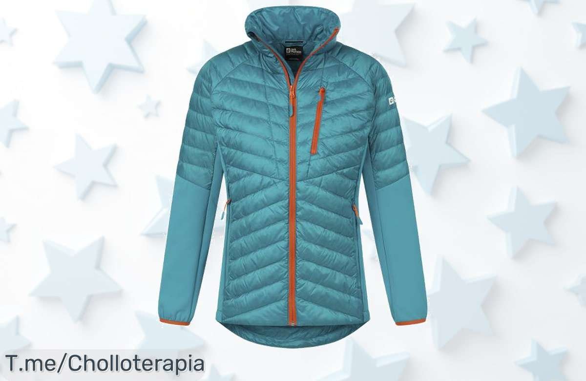 Descubre el abrigo ligero y ultra cálido Jack Wolfskin Nebelhorn Down Hybrid para mujer, ¡un super chollo que no puedes dejar escapar! Compra ya antes de que se agote.