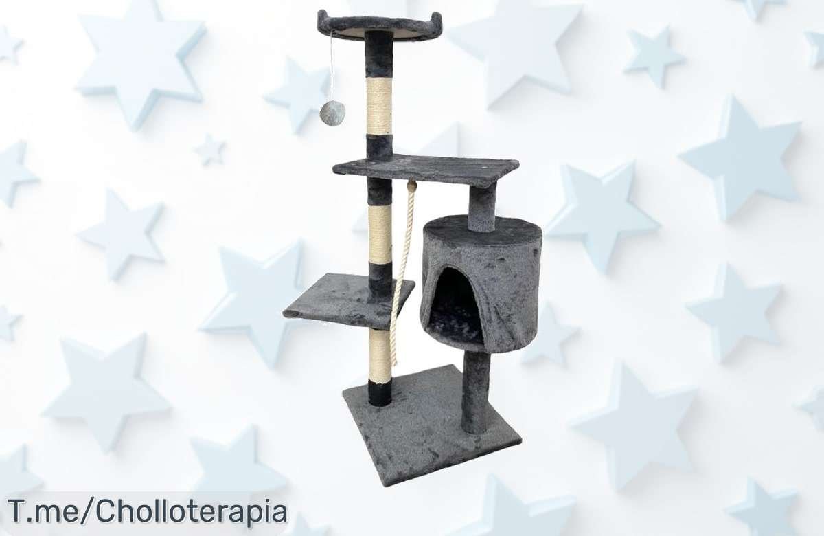 Descubre el árbol rascador para gatos más espectacular a un precio loco; diversión asegurada y diseño único. ¡Compra ahora antes de que se agote esta oferta nunca vista!