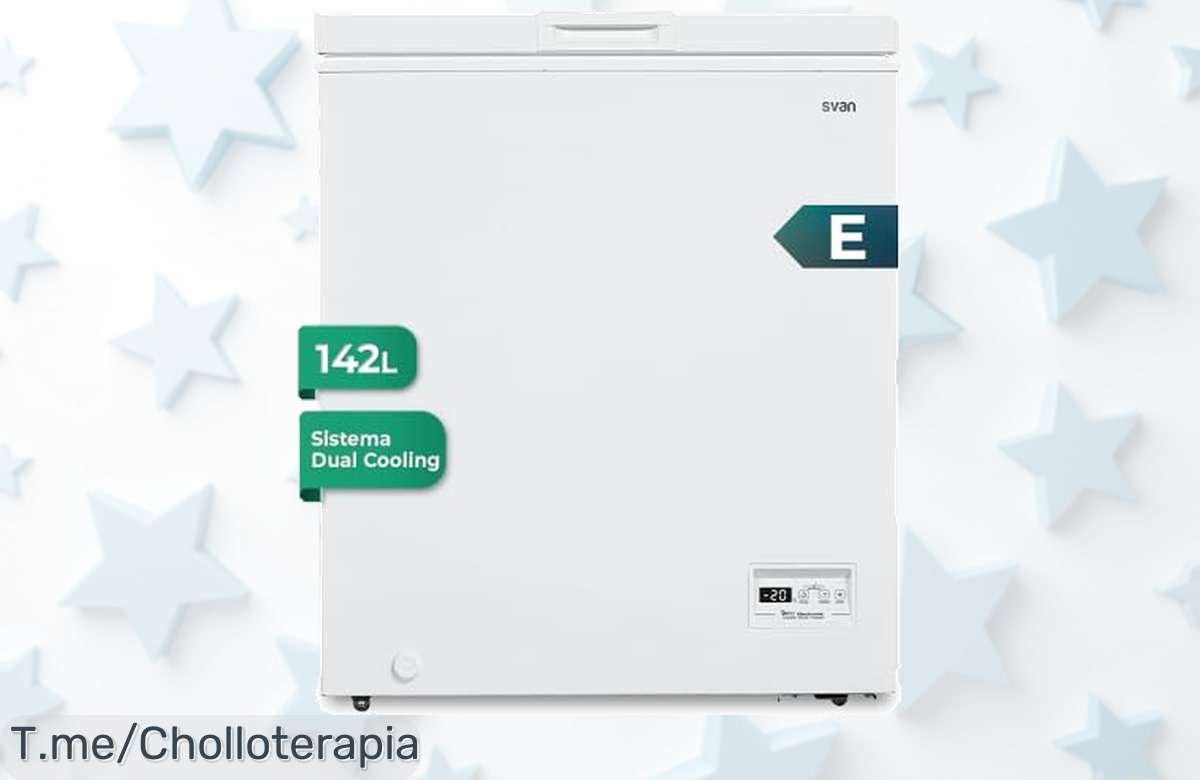 Descubre el congelador horizontal Svan de 142 litros a un precio loco, silencioso y con pantalla LED moderna. ¡Hazte con este ofertón antes que se acabe!
