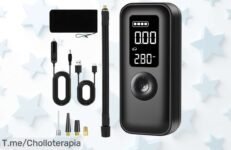 Descubre el inflador JOFLVA, portátil y automático con luz LED, ideal para tus aventuras Aprovecha este super chollo antes de que se agote y compra ahora mismo