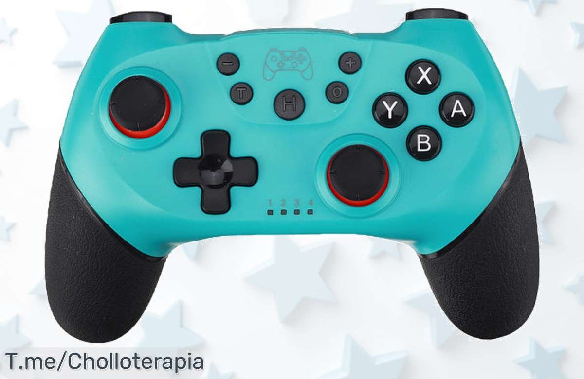 Descubre el mando inalámbrico Bluetooth para Nintendo Switch: ¡siente la acción con doble motor y giroscopio! Aprovecha este ofertón limitado, actúa ya antes de que se agote.