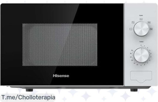 Descubre el microondas Hisense H20MOWP1 a un precio loco: cocina perfecto en 5 niveles y descongela al instante ¡No te pierdas este ofertón limitado!