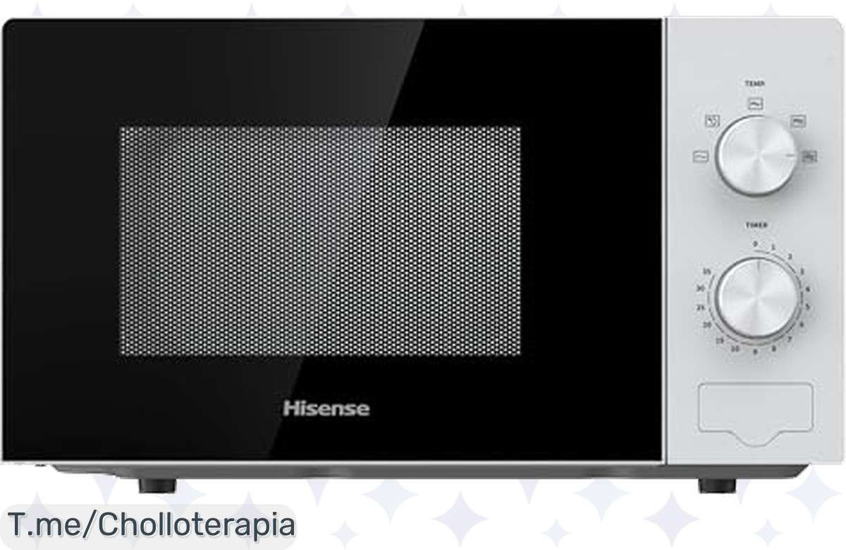 Descubre el microondas Hisense H20MOWP1 a un precio loco: cocina perfecto en 5 niveles y descongela al instante. ¡No te pierdas este ofertón limitado!