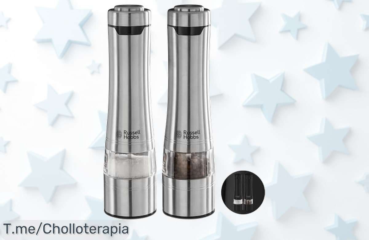 Descubre el molinillo eléctrico Russell Hobbs que hará brillar tus comidas; calidad cerámica y ajuste perfecto a un precio loco. ¡Aprovecha este super chollo antes de que se agote!