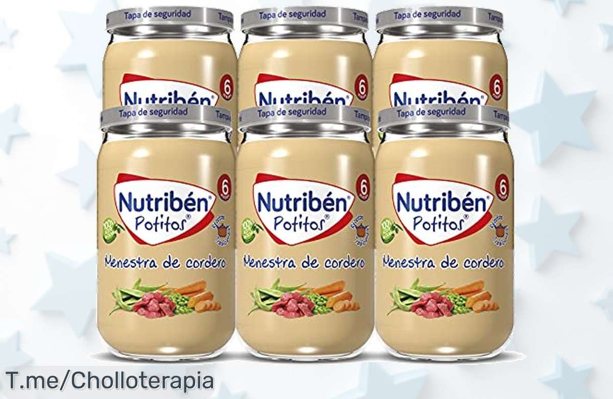 Descubre el ofertón de Nutribén Potitos Menestra de Cordero para bebés, ¡ingredientes premium y sin aditivos! Aprovecha este precio loco antes que se acabe.