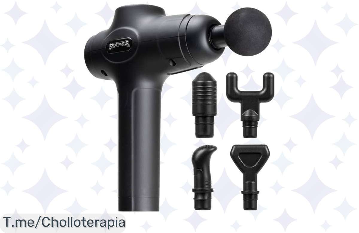Descubre el ofertón de la semana: Pistola de masaje Sportinator Level Up, alivia tus tensiones como nunca y siente el bienestar total. ¡Compra ya antes que se agote!
