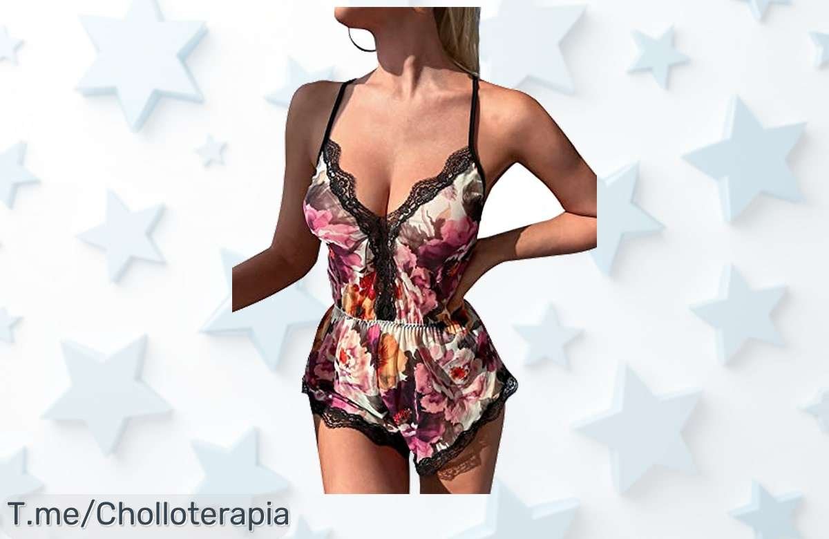 Descubre el pijama más sexy y cómodo que cambiará tus días, escote en V para resaltar tu belleza ¡No dejes pasar este super chollo! Compra ahora antes de que se acabe.