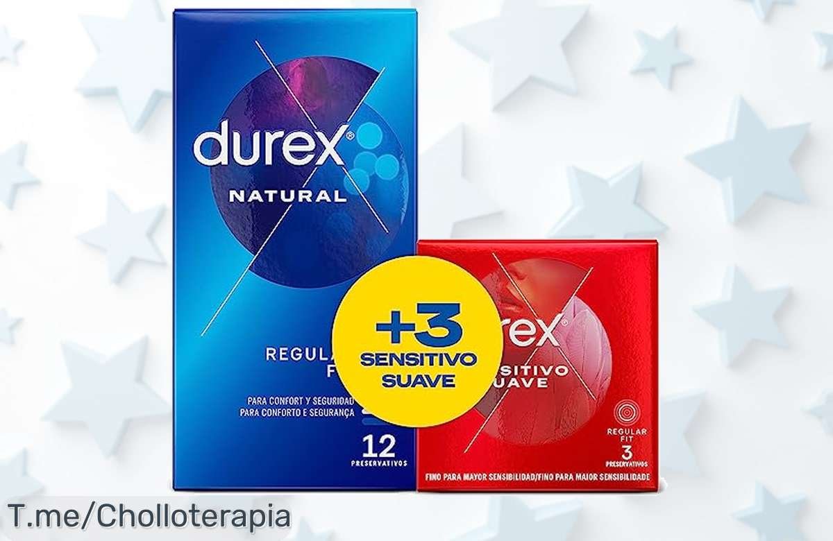 Descubre el placer sin límites con Durex Duplo Natural Plus, un super chollo de 15 unidades lubricadas. ¡No te quedes sin este ofertón! Compra ya antes que se agote.