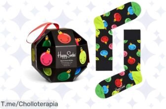 Descubre el regalo que todos desean: Happy Socks Bauble Gift Set, ¡calcetines divertidos y coloridos! Aprovecha este ofertón único antes de que se agoten