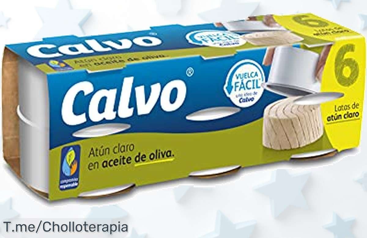 Descubre el sabor único de Calvo Atún Claro en Aceite de Oliva: ¡pack de 6 por un precio loco! Disfruta momentos familiares irresistibles, aprovecha esta oferta antes que se agote.