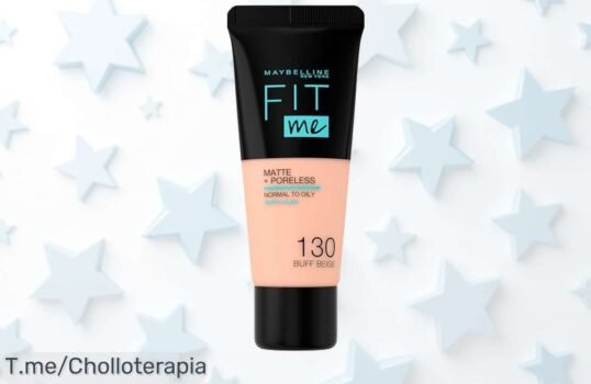 Descubre el secreto de una piel perfecta con Maybelline Fit Me Matte: acabado mate, cobertura ligera y poros minimizados ¡Aprovecha este súper chollo antes que se agote!