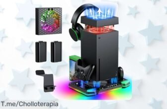 Descubre el soporte mágico para Xbox Series X con 11 luces RGB que refresca y carga tu consola ¡No dejes pasar este ofertón, compra ahora antes de que se agote!