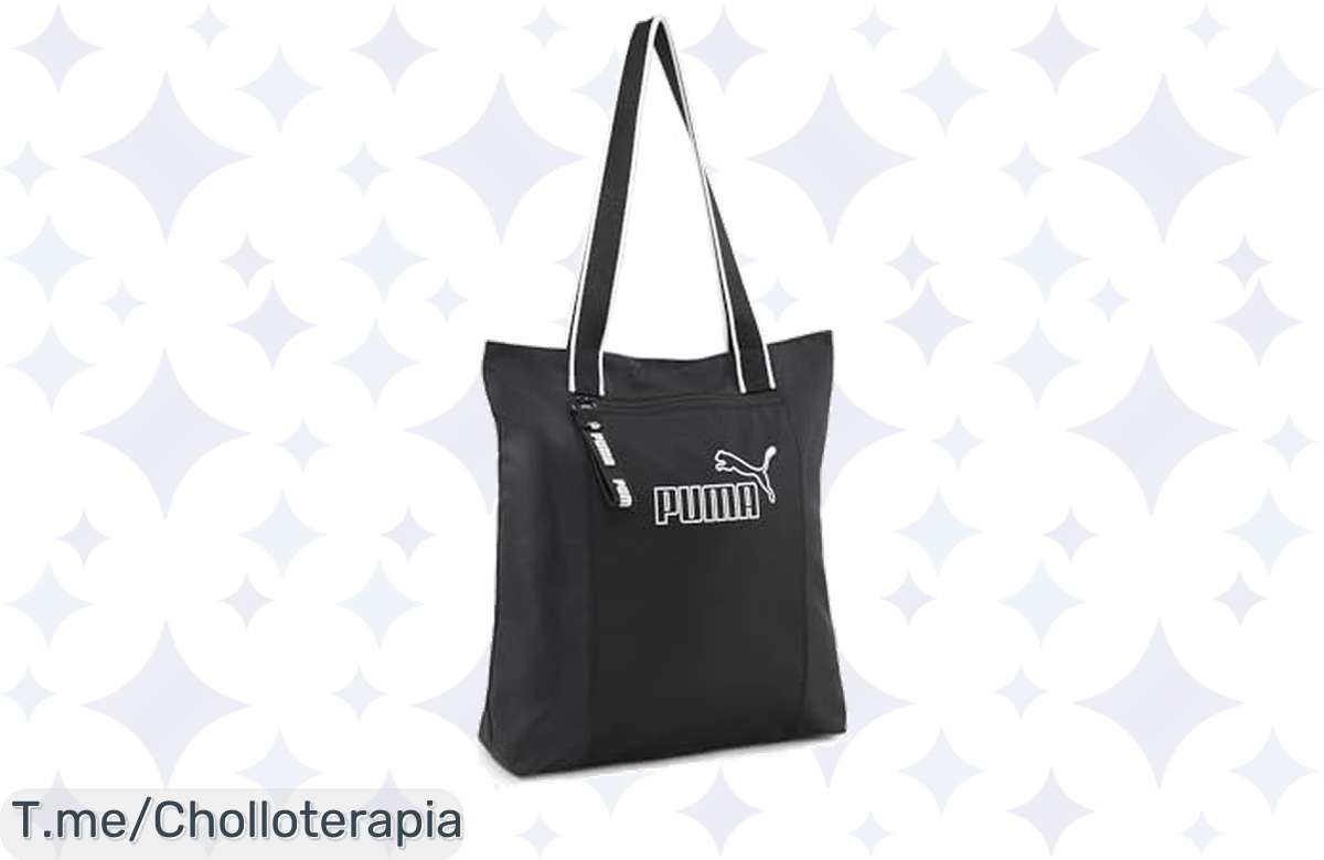 Descubre el súper bolso PUMA Black: asas dobles para un transporte fácil y espacio perfecto. ¡No te pierdas este chollazo único, compra ya antes de que se agoten!