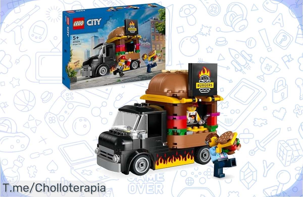 Descubre el super chollo Lego City Camión Hamburguesería: crea hamburguesas divertidas y explora en 3D. ¡No te pierdas este ofertón limitado para pequeños chefs!