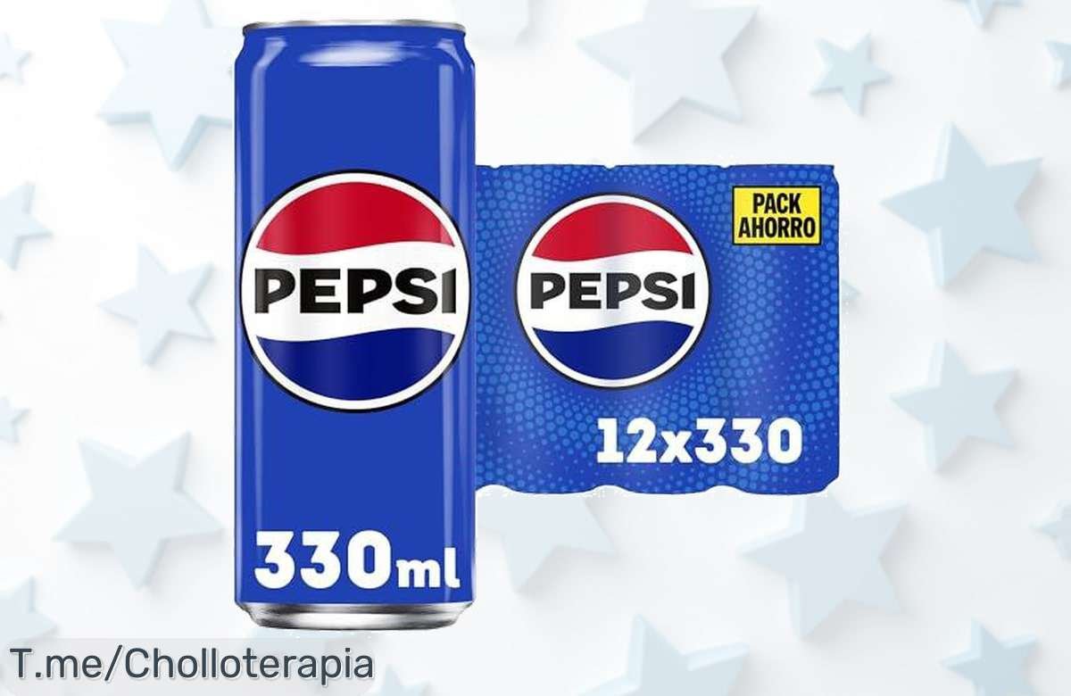Descubre el súper chollo de 12 latas de Pepsi y disfruta 3.96 litros de pura frescura en cada sorbo, ¡compra ya antes que se agoten esta oferta única!