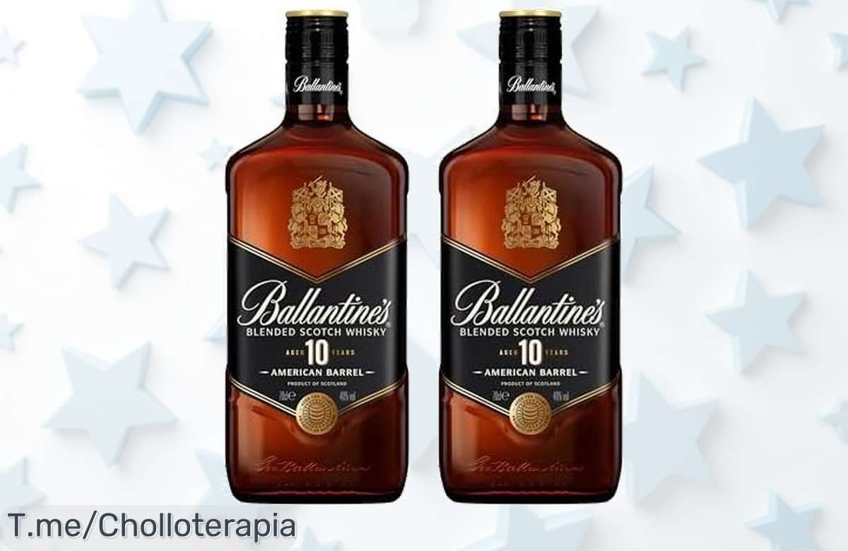 Descubre el super chollo de Ballantine’s 10 años: un whisky suave y elegante que se derrite en tu boca. No te pierdas este ofertón, ¡compra ahora antes de que se acabe!
