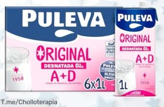 Descubre el super chollo de Leche Puleva Original Desnatada: ¡llena a tu familia de sabor y vitaminas! No pierdas este ofertón, compra ya tu caja antes que se agote