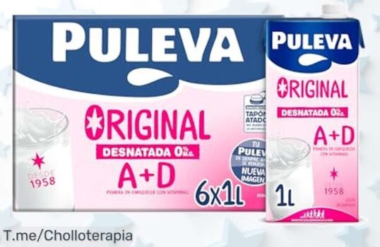 Descubre el super chollo de Leche Puleva Original Desnatada: ¡llena a tu familia de sabor y vitaminas! No pierdas este ofertón, compra ya tu caja antes que se agote