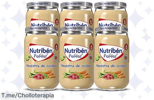 Descubre el super chollo de Nutribén: Potitos De Menestra De Cordero sin aditivos, ¡nutre a tu bebé con lo mejor! No te pierdas este ofertón por tiempo limitado