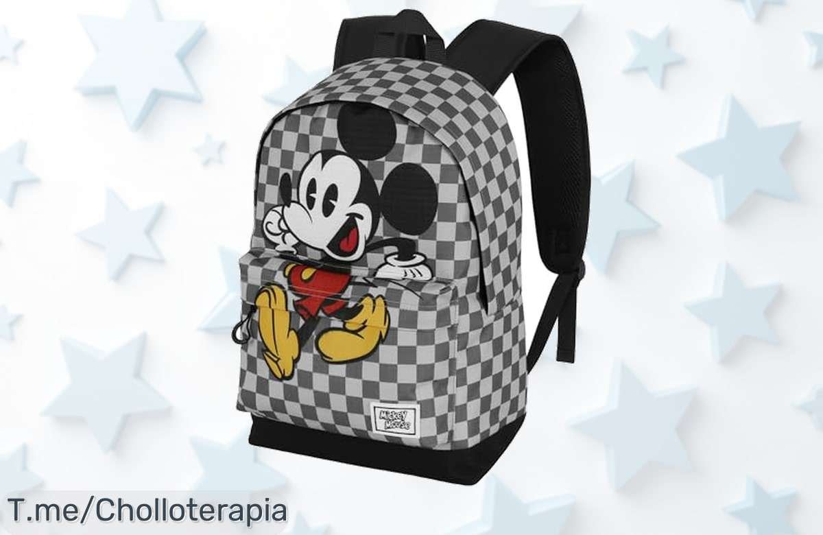Descubre el super chollo de la mochila Mickey Mouse Move: ¡24L de pura aventura y comodidad! Llévatela ahora antes que se agote, no te quedes sin este ofertón.