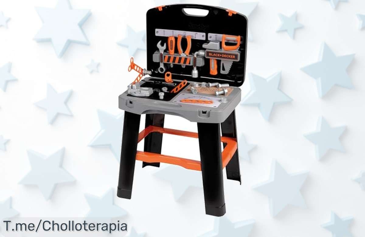 Descubre el super chollo del Banco de Trabajo Smoby Black & Decker con 33 accesorios: creatividad y diversión para pequeños manitas. ¡Compra ya antes de que se agoten!