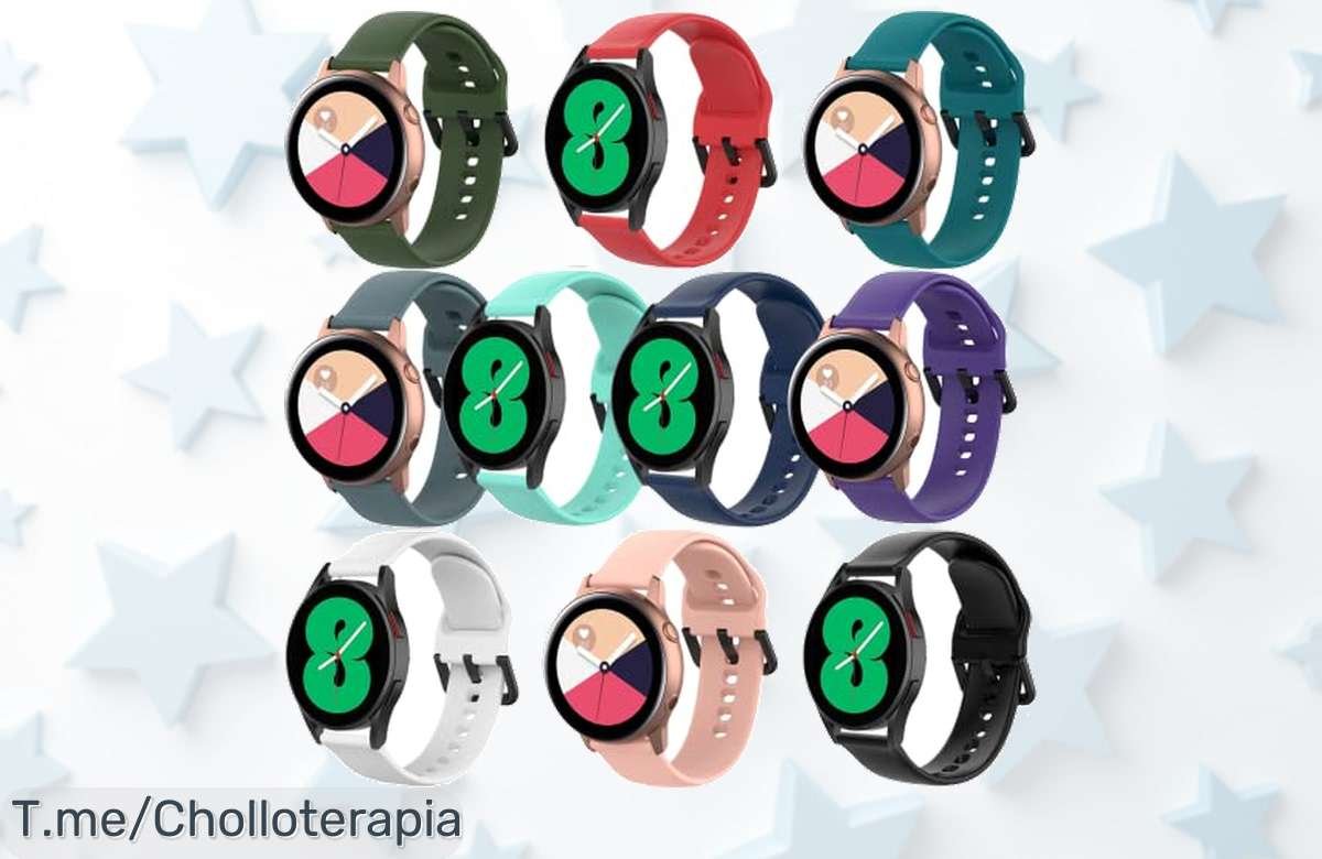 Descubre el super chollo del mega pack de 10 correas de silicona para tu Galaxy Watch, ¡instalación exprés y estilo asegurado! Aprovecha este ofertón antes que desaparezca.