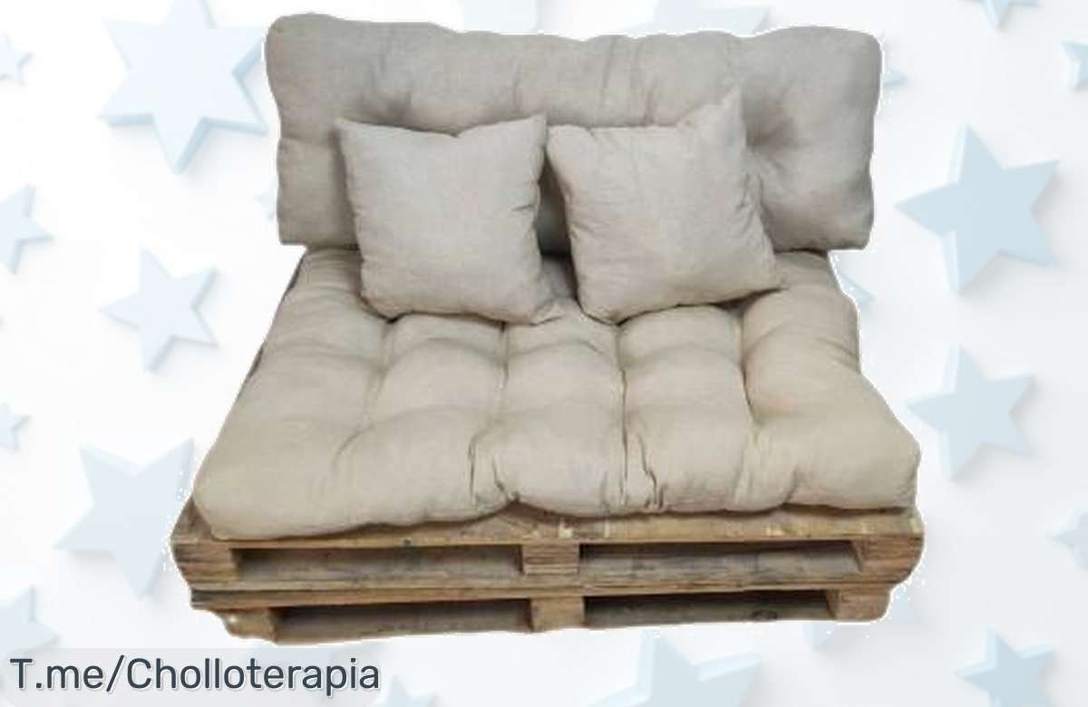 Descubre el super chollo del momento: Juego de Cojines para Palets con 2 cojines decorativos que transformará tu espacio. ¡Compra ya y no te quedes sin ellos!