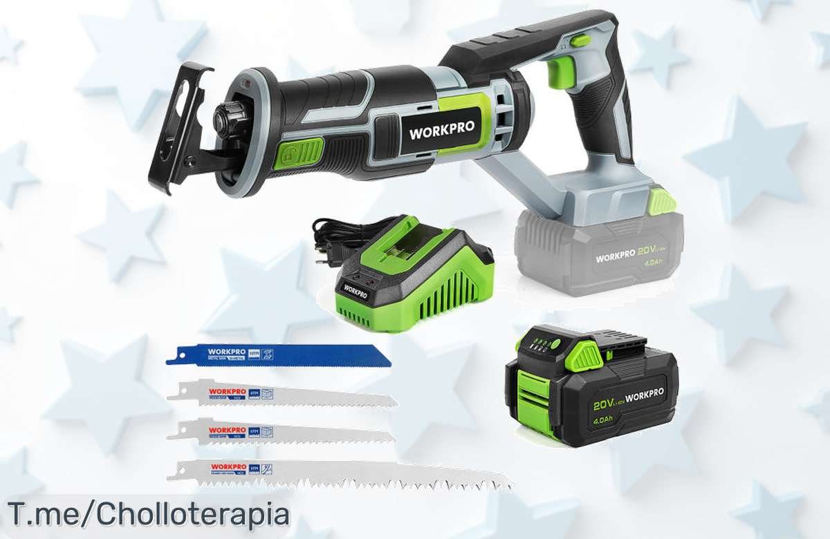 Descubre el taladro inalámbrico WORKPRO 21PC, un super chollo que te facilitará la vida en casa. Aprovecha este ofertón por tiempo limitado y mejora tu hogar ya mismo.