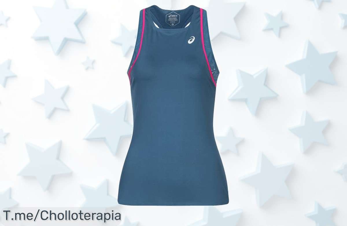 Descubre la ASICS GELCOOL Tank Mujer: Ligerísima y fresca, te hará brillar en cada entrenamiento. Aprovecha este super chollo antes de que se agote ¡Compra ya!