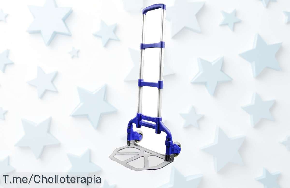 Descubre la Carretilla de Mano Plegable, ideal para escaleras y fácil de usar. ¡Aprovecha este super chollo antes que se acabe y lleva la tuya hoy mismo!