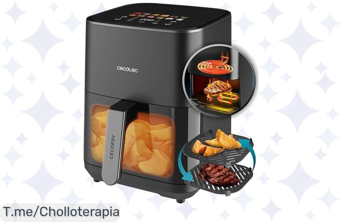 Descubre la Cecotec Freidora de Aire sin Aceite, un super chollo para cocinar deliciosos platos saludables. ¡Aprovecha este ofertón antes que se agote!