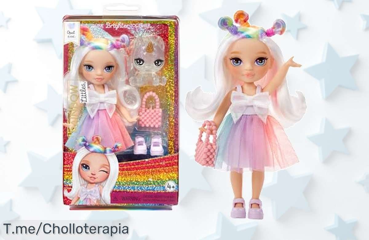 Descubre la Magia de Opal Raine: ¡La Muñeca Arco Iris con Unicornio es un Ofertón Único! Hazte Con Ella Ahora, La Diversión No Espera y Esta Oferta Volará Rápido.