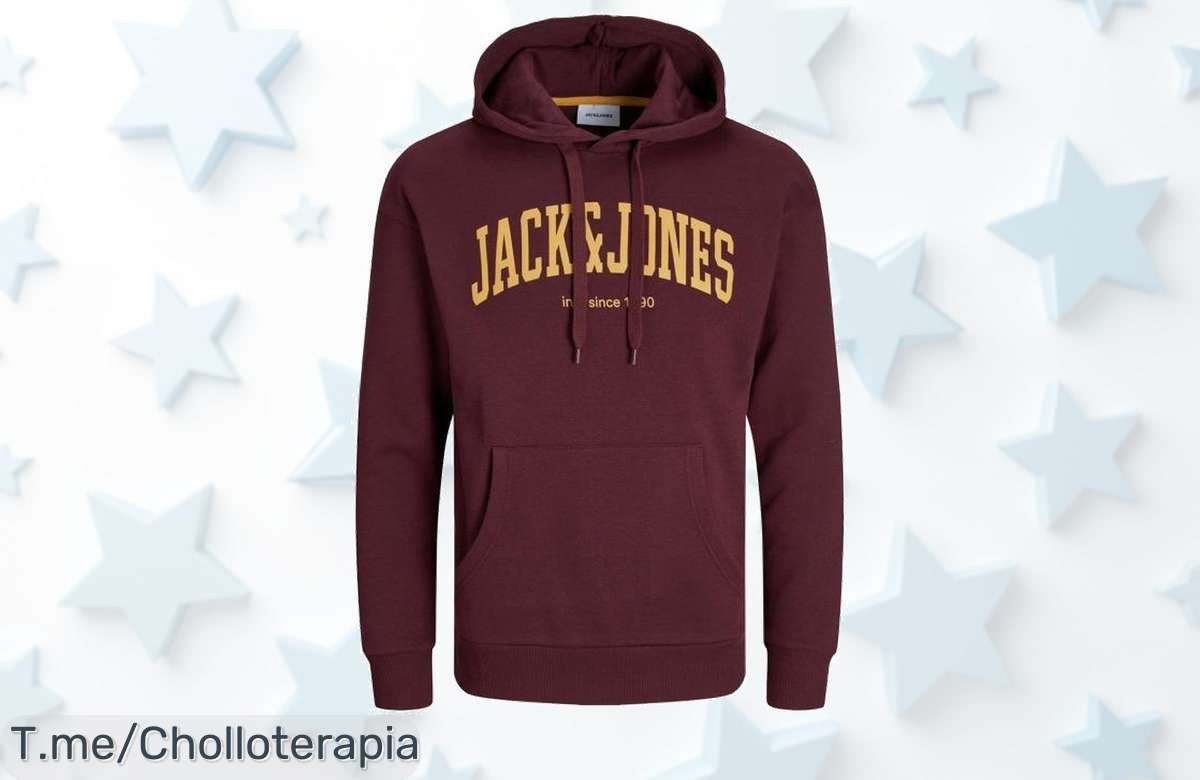 Descubre la Sudadera con Capucha Jack & Jones, súper cómoda y suave, ¡chollazo único que no podrás dejar pasar! Compra ahora antes de que se agote esta oferta brutal.