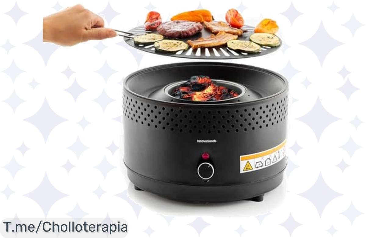 Descubre la barbacoa portátil sin humo, un super chollo que transformará tus comidas en momentos inolvidables. ¡Aprovecha este ofertón único antes de que se agote!