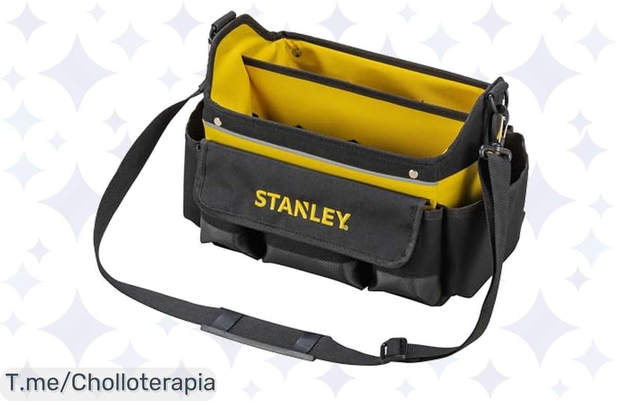 Descubre la bolsa portaherramientas STANLEY, un super chollo ultra resistente que hará tu trabajo más fácil y ordenado. ¡Consíguela ahora en esta oferta limitada!
