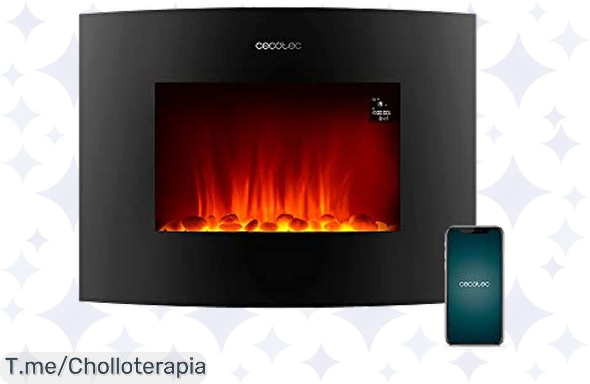Descubre la chimenea eléctrica que calienta tu hogar al instante y controla su diseño curvo desde tu smartphone, aprovecha este ofertón limitado antes de que se agote.